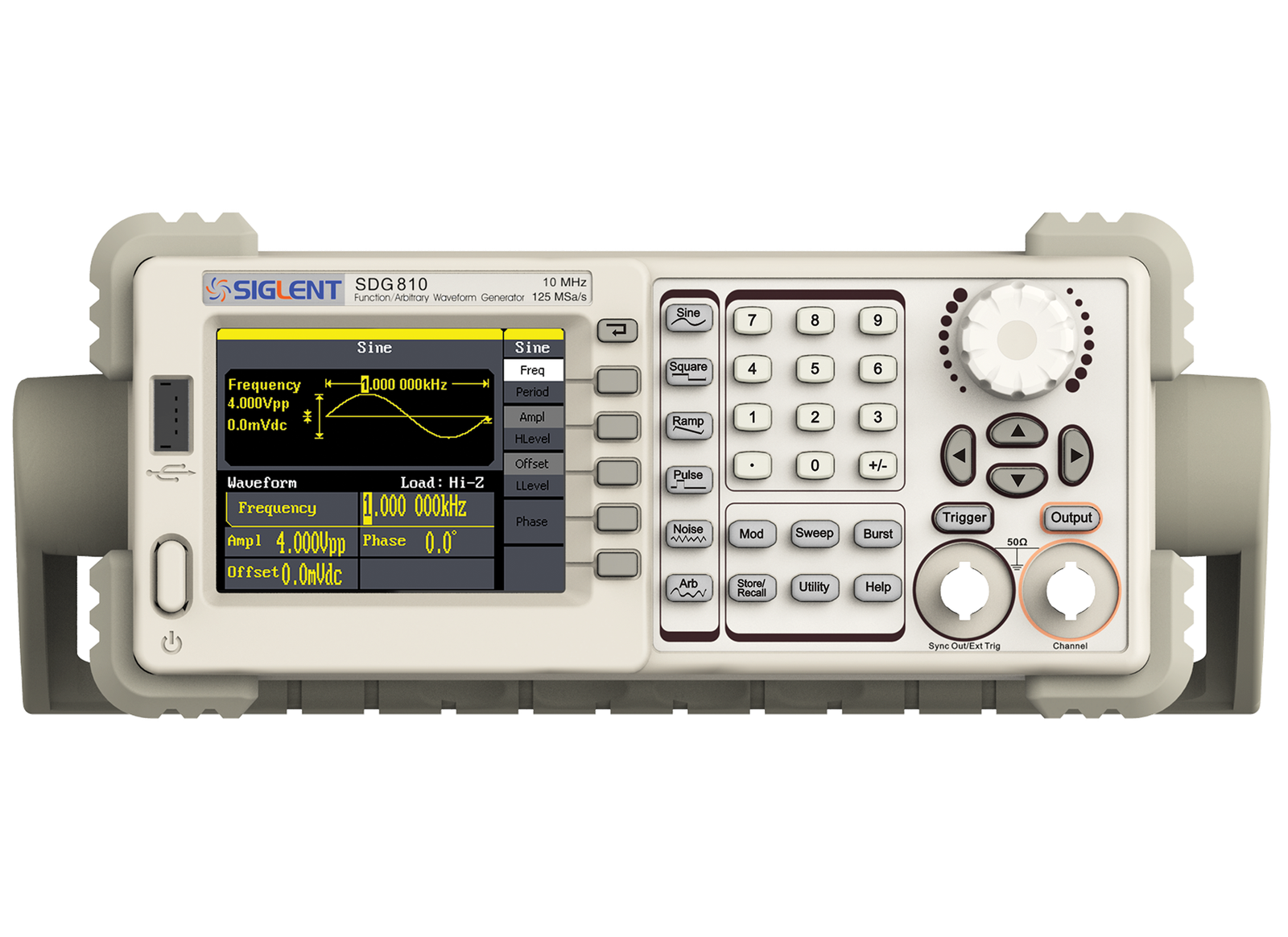 SIGLENT SDG800 Series function arbitrary waveform generator front view